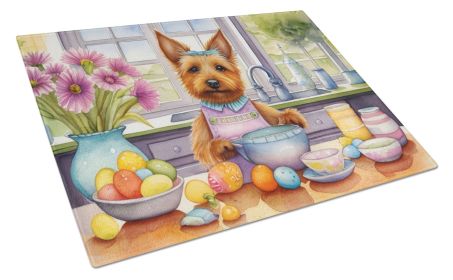 NEW Decorating Easter Australian Terrier Glass Cutting Board Decorative Tempered Glass Kitchen Cutting and Serving Board Large Size Chopping Boar