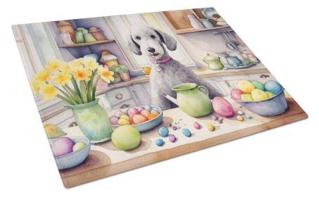 NEW Decorating Easter Bedlington Terrier Glass Cutting Board Decorative Tempered Glass Kitchen Cutting and Serving Board Large Size Chopping Boar