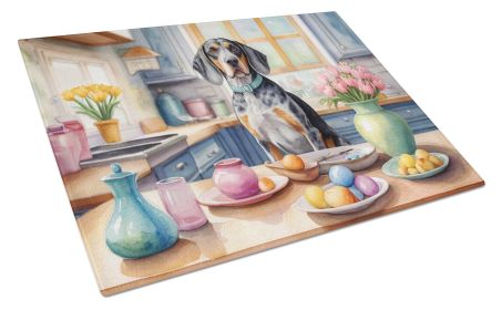 NEW Decorating Easter Bluetick Coonhound Glass Cutting Board Decorative Tempered Glass Kitchen Cutting and Serving Board Large Size Chopping Boar