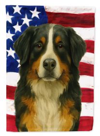 Bernese Mountain Dog American Flag Garden Flag Mailbox Decorative Yard Banner Outside Patio Artwork for Flower Beds, Garden Size, Multicolor