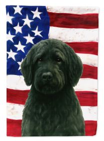 Black Portuguese Water Dog American Flag Garden Flag Mailbox Decorative Yard Banner Outside Patio Artwork for Flower Beds, Garden Size, Multicolo