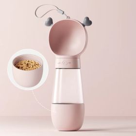 Dog Water Bottle; Portable Outdoor Pet Drink Water Bottle; Pet Supplies (Color: Cloud / White, Capacity: Water Bottle & Food Container 350ml+200ml)